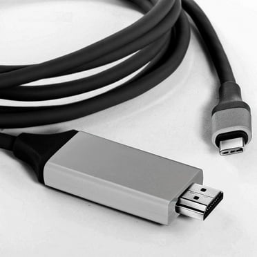 USB-C/PD 4k HDMI Cable Compatible with Google Chromebook/PixelBook Go/Pixel Slate with Full 2160p@30Hz, 6Ft/2M Cable [Gray, Thunderbolt 3 Compatible]