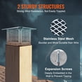 thumbnail image 4 of Tapa de chimenea VEVOR 23 x 23 cm, acero inoxidable 304, color plateado, 4 of 9