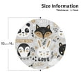 thumbnail image 3 of Kll Round Shape Drink Coasters Set Of 4,Pu Leather Absorbent Coasters Set Decorative Coffee Cup Coasters Housewarming Gift For Home Decor-Funny Animals Series, 3 of 9