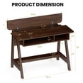 thumbnail image 3 of Writing Desk with Storage, Wooden Computer Table with Cabinet & Shelf, Student Desk for Small Spaces, Compact Work Desk for Home Office, 3 of 4