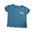 thumbnail image 4 of Auroural Girls Summer Clothes 4-16 Girls Summer Tops Children's Spring and Summer Solid Color Puffed Sleeves Short Sleeves Round Neck T-Shirt Top for Kids, 4 of 5