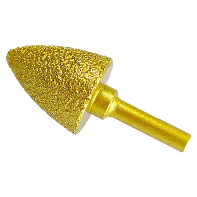 Broca de rebaba con cabezal de molienda de diamante, herramienta rotativa de vástago de 6mm, punto montado de molienda, broca de molienda para grabado 25mm