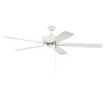 thumbnail image 2 of Craftmade  60" Super Pro Ceiling Fan White/Polished Nickel w/ White/Washed Oak Blades - Pull Chain, 2 of 5