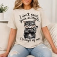 thumbnail image 6 of Funny Grumpy Cat Graphic T-Shirt, Unisex Classic Fit Cotton Tee, S-4XL, 6 of 9