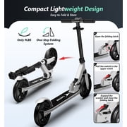 LNOW Foldable Kick Scooter-8 in Wheels for Kid, Teens & Adults, 4 Adjustable Levels, Max Load 240lbs,Lightweight
