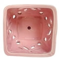thumbnail image 6 of Orchid Pots with Holes Square Ceramic Orchid Planter Pots 5.5 inch (Pink), 6 of 18