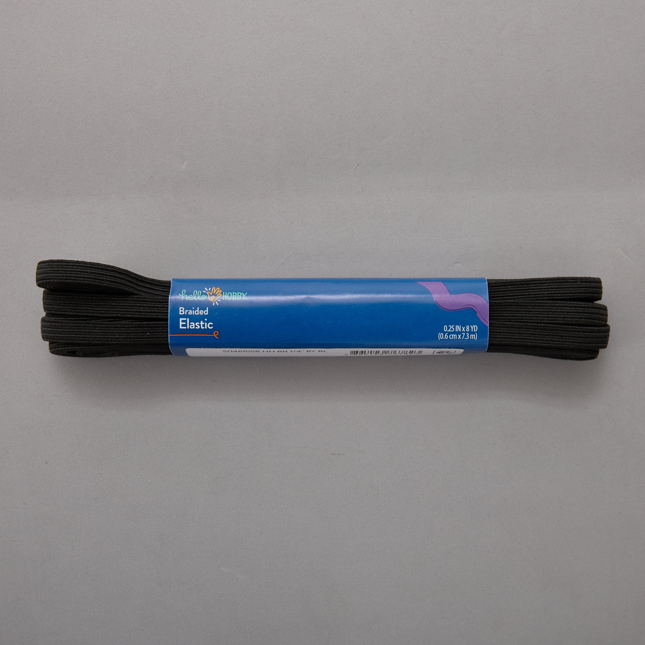 Hello Hobby 1/4 Inch Sewing & Craft Elastic Black 8 Yard