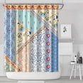 thumbnail image 2 of Waterproof Boho Pieced Patchwork Shower Curtain 72x84 Inch Bohemian Style Polyester Unique Shower Curtain for Bathroom Hotel Home Decor with 12 Plastic Hooks, 2 of 5