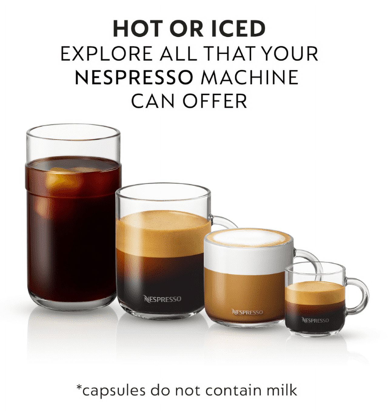 Nespresso Vertuo Machine Coffee Capsules Double Espresso Scuro 40 Pods Walmart