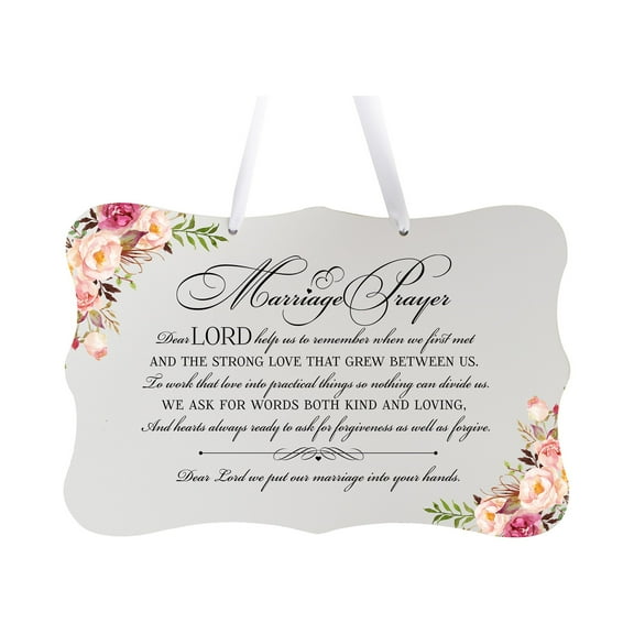 LifeSong Milestones Wedding Wall Hanging Signs For Ceremony And Reception For Couples - Marriage Prayer