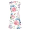 thumbnail image 5 of SMihono Robe d'Été Grande Taille pour Femmes 2023 Mode Aguichant Vintage à Col Rond Sans Manches Imprimée Robes Rondes, 5 of 5