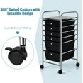thumbnail image 5 of CZMDZH Rolling Storage Cart with 6 Drawers, Multipurpose Mobile Organizer Cart for Tools Scrapbook Paper Home Office School (Black), 5 of 18