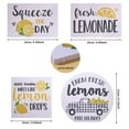 thumbnail image 3 of IUAMXWU Lemon Themed Tiered Tray Decor Set Rustic Farmhouse Wooden Ornaments Summer Yellow Lemon Desktop Decorations for Home Kitchen Table Shelf Living Room Tiered Tray Decor Farmhouse Style, 3 of 6