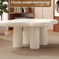 thumbnail image 4 of Guyii Cream Cloud Coffee Table, Modern Irregular Coffee Table for Living Room, Office, Cream White, 4 of 11