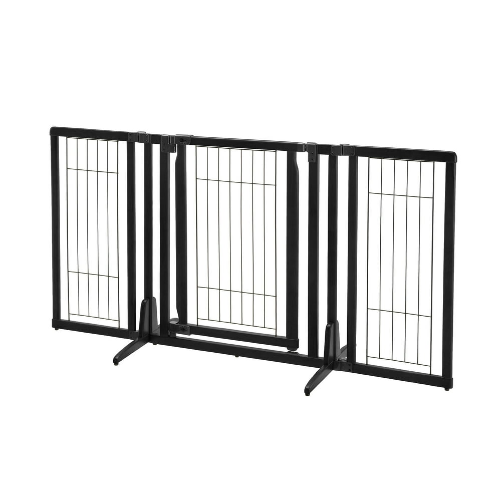 Richell Premium Plus Freestanding Pet Gate Black 34"63" x 20.5"26" x