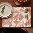 thumbnail image 5 of Pioneer Flower Floral Print Pattern Summer Placemats Table Placemats Set Of 4-Linen Kitchen Washable Placemats Table Mats 12x18 Inch Non-Slip Heat Resistant, 5 of 6