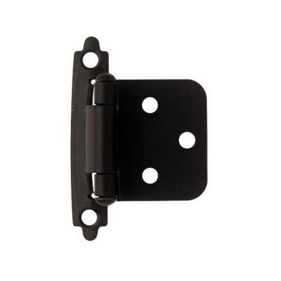 Liberty Hardware H0103BL-FB-SP Flat Black Self Closing Overlay Hinge 10 Pack