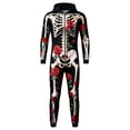 thumbnail image 2 of Skeleton Costume, Adult Onesie Pajamas, Skeleton Onesie Adult, Adult Men & Women Skeleton Halloween Costume Unisex Skeleton Jumpsuit Pajamas Onesie Cozy One Piece Cosplay Party 2026, 2 of 5