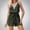 *Army Green, variant on Women's Print Romper with Adjustable Drawstring Waist,Casual Jumpsuit Shorts Black,Womens Plus S
