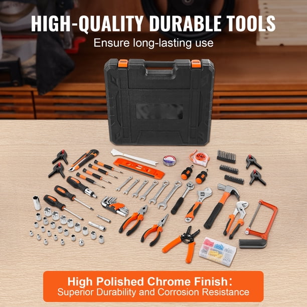 KFFKFF Tool Collection, 216-Piece Household Hand Tool Kit, Durable