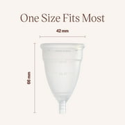DivaCup Model 1- كأس الطمث القابل لإعادة الاستخدام الخالي من BPA - النظافة الأنثوية الخالية من التسرب - السدادات القطنية والوسادات البديلة - حتى 12 ساعة من الحماية
