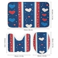 thumbnail image 3 of USA Hearts & Stars Shower Curtain Sets 4 Piece Bathroom Shower Curtain Set with Rugs Memorial Day Patriotic Waterproof Fabric Bath Curtain for Bathroom Decor Set, 3 of 8
