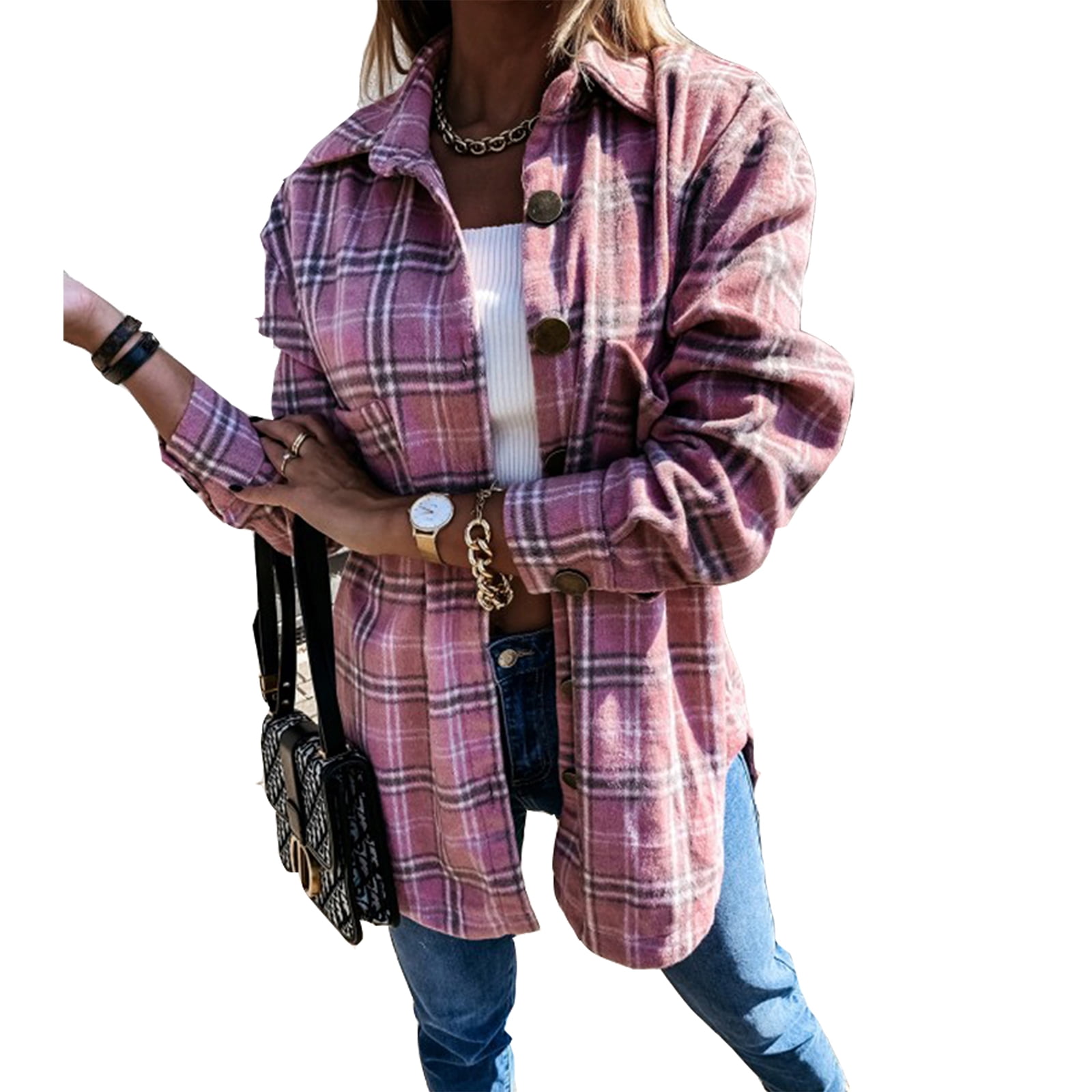 plaid jackets & coats