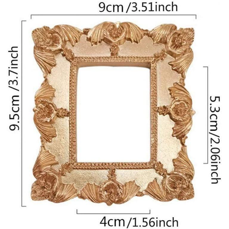 Golden Vintage Mini Picture Frame - Luxury Antique Photo Frames for Photo  Display Tabletop Wall Hanging Gift Ideas Perfect for Wedding and Party  Decor 