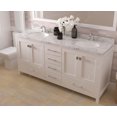 thumbnail image 3 of Caroline Avenue 72" Double Bath Vanity in White with Cultured Marble Quartz Top and Round Sinks, 3 of 4