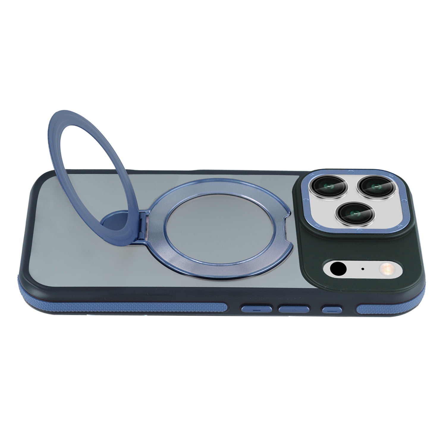 Matte Transparent Protective Cover with Wireless Charging Support for iPhone 17 Pro Max - Blue