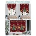 thumbnail image 4 of Christmas Reindeer Tie Up Curtains for Windows 45 Inch Length Balloon Curtains Kitchen Adjustable Balloon Window Shade Xmas Elk Pine Tree Red Poinsettia Floral Tie Up Bathroom Curtain Window 52"x45", 4 of 6
