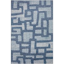 Addison Rugs Indoor/ Outdoor Addison Yuma Modern Cobblestone Washable Area Rug 8' x 10' - Blue
