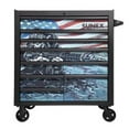 thumbnail image 1 of Sunex SUN8060MBUSASKULL 8 Drawer Premium Service Cart, Matte Black - USA Skull, 1 of 1