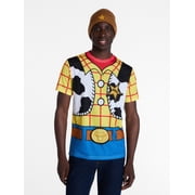 Toy Story Men’s Woody Cosplay Graphic Tee and Beanie Set, 2 Piece, Sizes XS-3XL