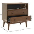 thumbnail image 3 of SAFAVIEH Scully 2 Drawer 1 Shelf Chest, Medium Oak/Antique Gold Drawer Knobs (28 in. W x 15 in. D x 29 in. H), 3 of 13