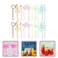 thumbnail image 4 of Miangastore 20Pcs Novelty Creative Shape Straws Plastic Straws Creative Drinking Straws Random Color, 4 of 8