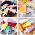 thumbnail image 4 of Molde para helado, 6 piezas, molde para paletas de hielo rosa, sorbete de paletas, bricolaje, reutilizable, moldes para cubitos de hielo, helado, yogur, gelatina, molde para paletas, sin BPA, para, 4 of 5