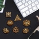 thumbnail image 5 of 7 piezas de dados poliédricos para juegos de rol y fiestas. Bronce Claro, 5 of 9