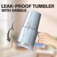 thumbnail image 5 of 20oz Insulated Stainless Steel Tumbler with Handle & Straw, Leak-Proof Travel Coffee Mug, Geometric Texture Double Wall Cup, 5 of 5
