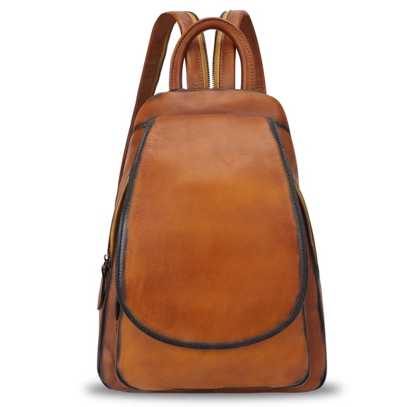 Genuine Leather Backpack Purses for Women Casual Rucksack Satchel Daypacks Retro