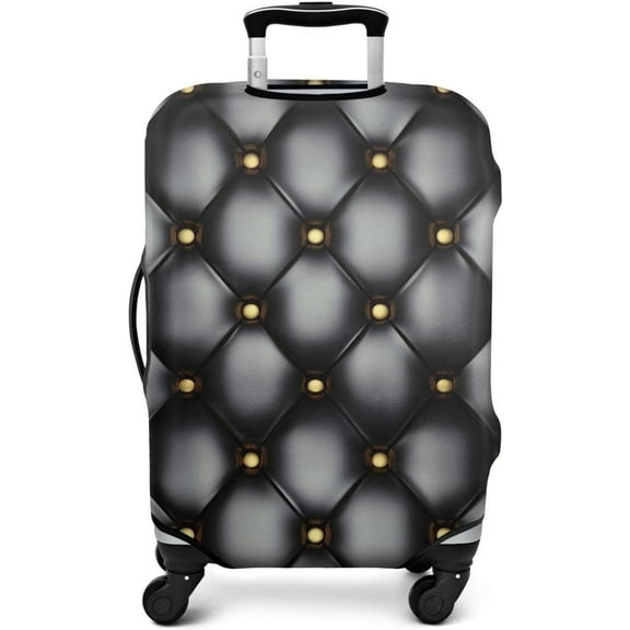 African American Black Girl Luggage Protective Cover Pink and Black Beach Paris Eiffel Tower Suitcase Cover Fit 22-24 Inch Luggage