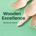 thumbnail image 5 of HLONK [360pcs Birch Wood Utensil Set] 360pcs Birch Wood Disposable Utensil Set - Includes 120 Spoons  150 Forks  150 Knives - Perfect for Dinner Parties  Camping  and Events, 5 of 5
