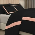 thumbnail image 5 of DNG Creations 5 Piece Full Black And Peach Border Line Pattern Duvet Cover - 100% Egyptian Cotton, 800 Thread Count ( Full/Queen ), 5 of 5