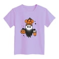 thumbnail image 5 of larppty Halloween Outfit Toddler Boy Girl Pumpkin Ghost T-Shirt Kids Ghost Graphic Shirt Spooky Season Pullover Fall Tops (Purple,18-24 Months), 5 of 5