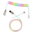 thumbnail image 1 of Cable espiral de carga jinwen con Conector de metal a USB multicolor, 1 of 5