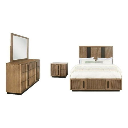 Terrace 4-piece Queen Bedroom Set Ash Brown
