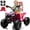 Pink, variant on 24V Kids Ride On ATV for Ages 3-8, 4WD Electric Quad with 4 Motors, Bluetooth Music, LED Lights, Spring Suspension, 3-5 km/h, 110 lbs Capacity, Battery Powered Toy for Boys Girls, Red