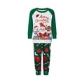 thumbnail image 2 of Elippeo Christmas Pajamas for Family Long Sleeve Santa Snowman Reindeer Print Tops + Pants Set Winter Sleepwear, 2 of 10