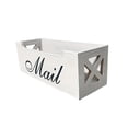 thumbnail image 1 of Letter Holder Bandeja de Cartas de Madera para Pared con Organizador y Caja de Correspondencia Diseño Moderno Hecho a Mano Adecuada para Oficina y Sala de Estar blanco, 1 of 7