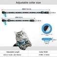 thumbnail image 3 of Cat Collar With Bell Adjustable Breakaway Collars Buckle And Silicone Air Tag Holder Case Compatible With Airtag Geometric Pattern Pet Collar, 3 of 3
